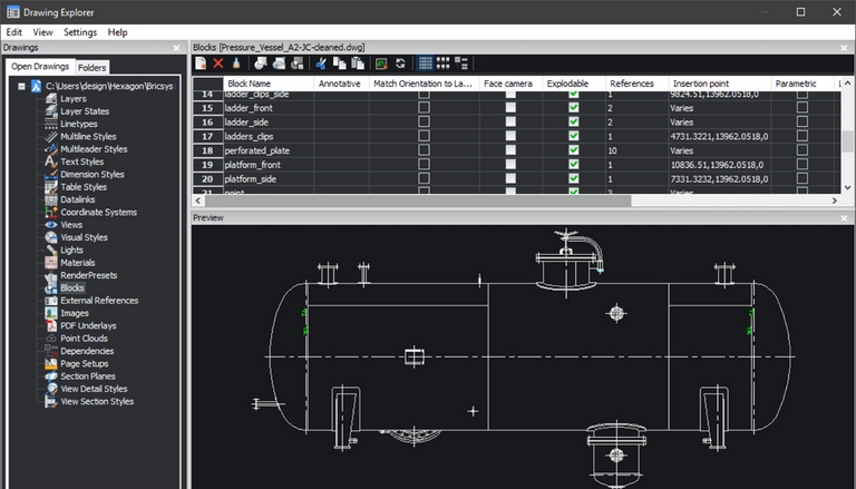 fonction drawing explorer BricsCAD fonction drawing explorer BricsCAD